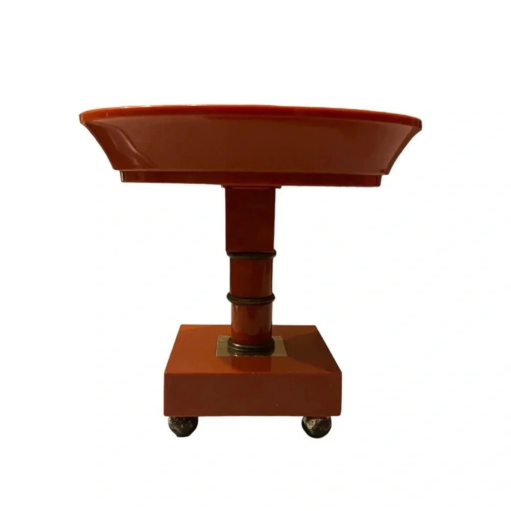 Vintage Red Art Deco Bathroom Soap Dish Holder MCM